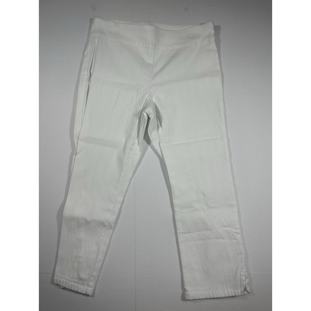 Van‎ Heusen Women's Size 8 Stretch Extensible White Capri Dress Pants Office